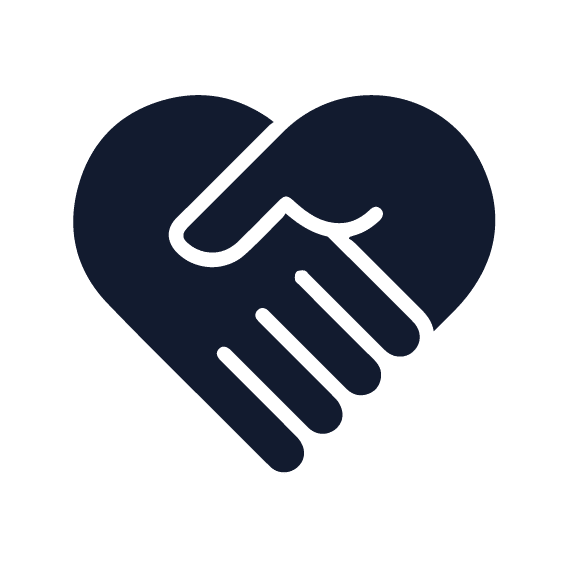 two hands forming a heart icon