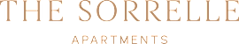 The Sorrelle Apartments logo on a black background.