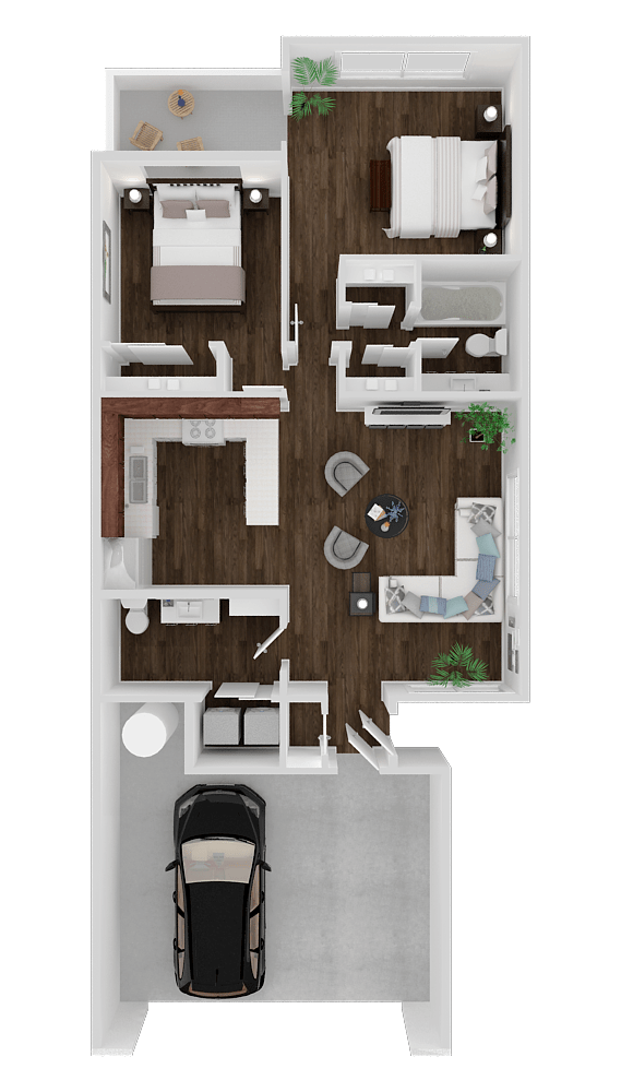 Floor Plan  2x1.5 units available at The Willows | Oakdale, CA