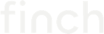 The image shows a large grey text that reads "finch".