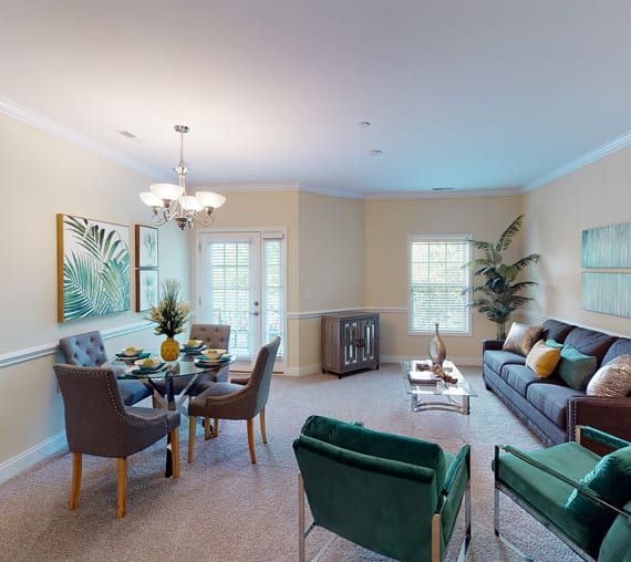 Living Room at The Dorchester & Manor, Pineville, NC