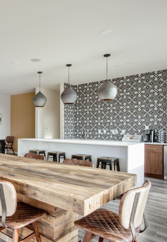 The Century Apartments in Portland, Oregon Clubhouse Kitchen