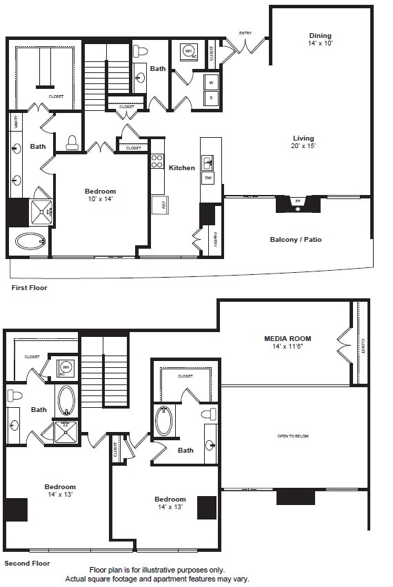 Floorplan Floorplan at THE MONARCH BY WINDSOR, 801 West Fifth Street, Austin, 78703