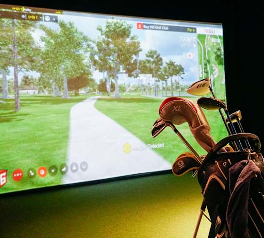 Golf Simulator at Soleil Lofts Apartments, Herriman, UT