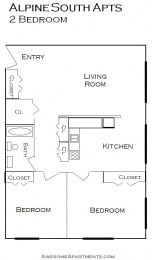 Alpine Apartments Floor plan, Forest Lake, Minnesota
