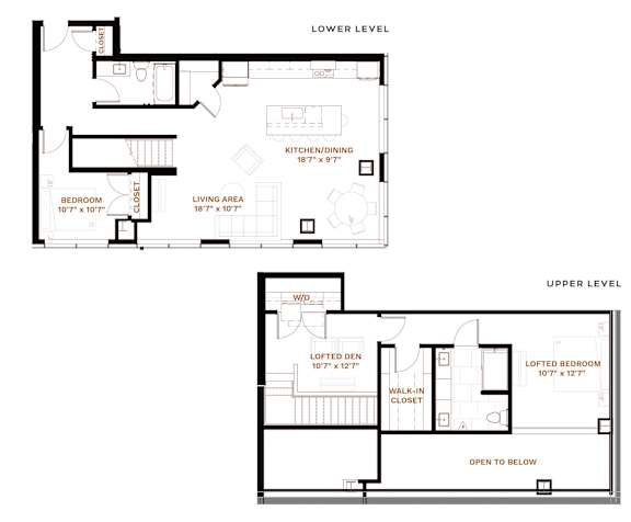 Julian Penthouse Loft Floor Plan at Stella St. Paul Apartments, St. Paul, MN, 55102