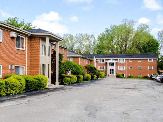 A room with wooden flooring and a window. at Hallwood Manor Apartments, Mentor, 44060