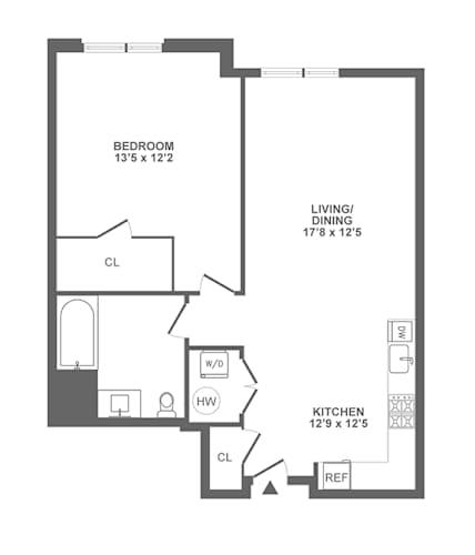 Floor Plan  one bedroom