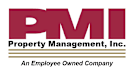 A logo for an employee owned company called Property Management, Inc.