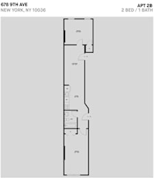  Floor Plan B Line 2 Bed 1 Bath