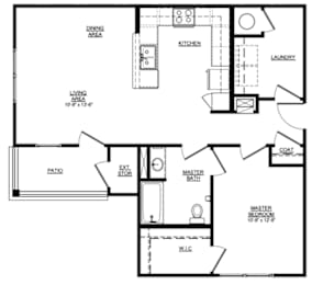  Floor Plan 1 Bedroom