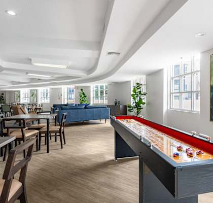 Game Lounge at Grand Plaza Senior Apartments in Los Angeles, CA