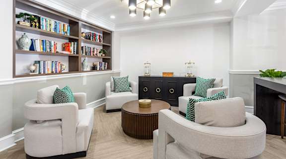 Library at Grand Plaza Senior Apartments in Los Angeles, CA