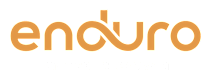 The image shows the word "enduro" in orange letters.