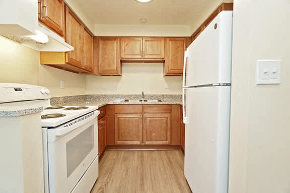 Sundridge Apartments – Kitchen – Efficient Appliances Included - Electronic Thermostat - Electric Range - 24 Hour Emergency Maintenance - Ask for a Tour – Pet Friendly - Extra Storage