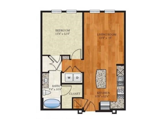 A1 Rowena 1 Floor Plan at The Ivy Residences at Health Village, Orlando, 32804