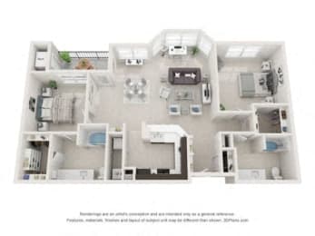 Floor Plan  B3 Renovated