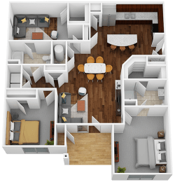 a floor plan of a 1 bedroom apartment