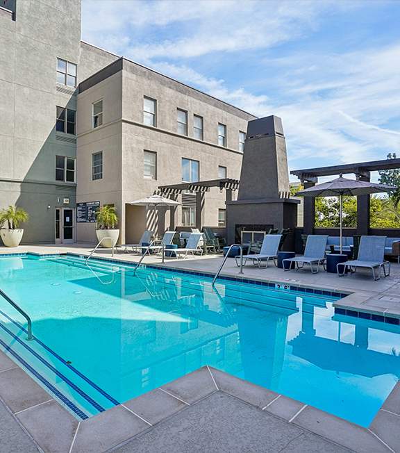 Pool at Haven at Del Mar Station Apartments in Pasadena CA