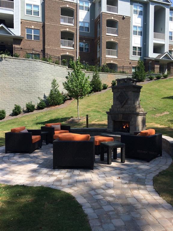 outdoor fireplace