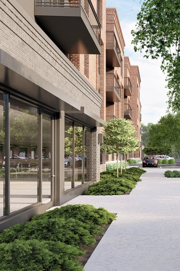 exterior building view at ORRIS Apartments, Rocky River, Ohio