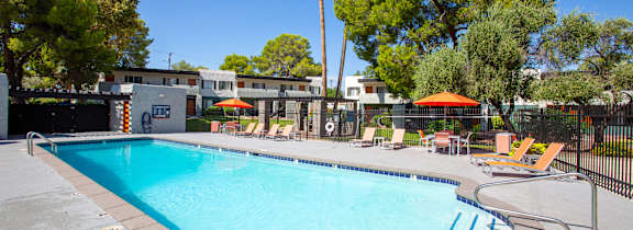 A large swimming pool at Icon on Pima, Tucson, AZ