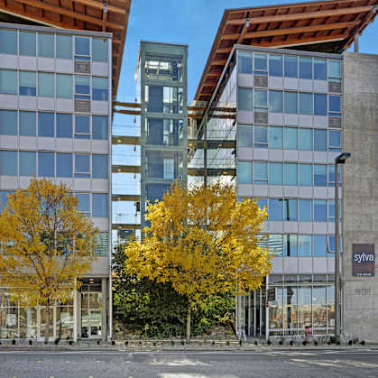 front view of the office building