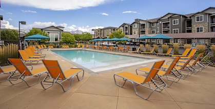 Heated Swimming Pool at Talavera at the Junction, Midvale UT