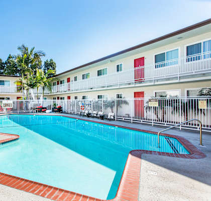 the pool at the crossings apartments  at Pacific Sands, California, 92117