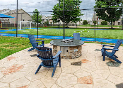 Exterior fire pit at Priest Lake in Nashville TN