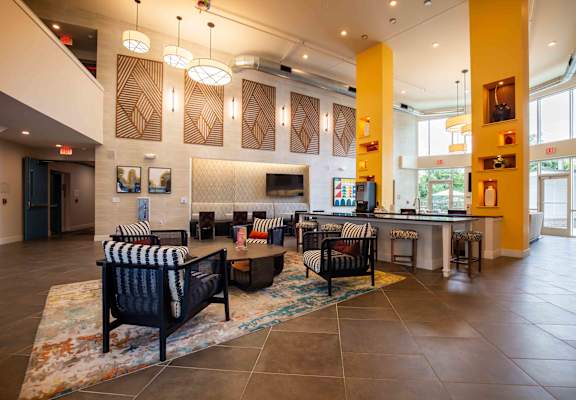 Lobby at Woodmore Grand Apartments in Bowie, MD