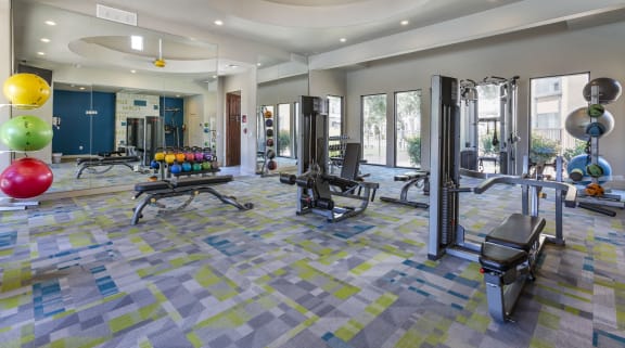 the preserve at ballantyne commons community gym at Trevi Apartment Homes, Arizona, 85224