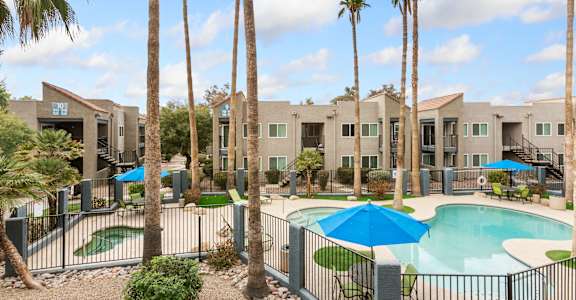 Swimming Pool with Palm Trees at Rio Seco