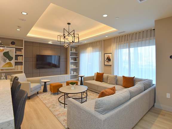 Living room at Roxy Apartments, Hamilton