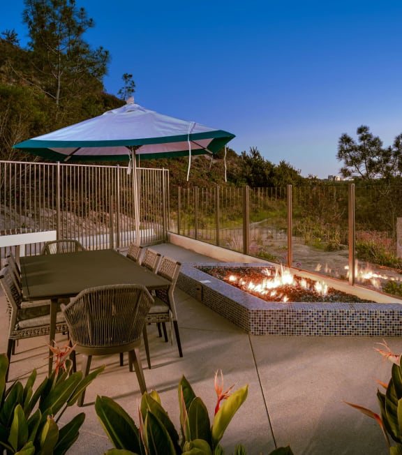 Fire pit at Ocean Air, California