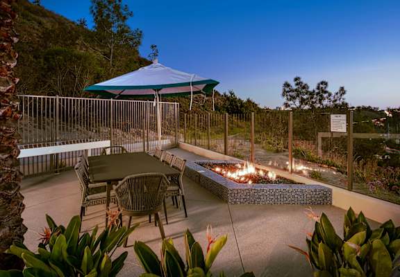 Fire pit at Ocean Air, CA
