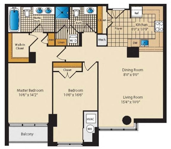 two bedroom apartments for rent, Arlington VA
