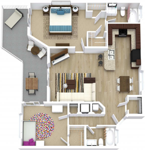 Two Bedroom Apartment - Sawgrass Floorplan