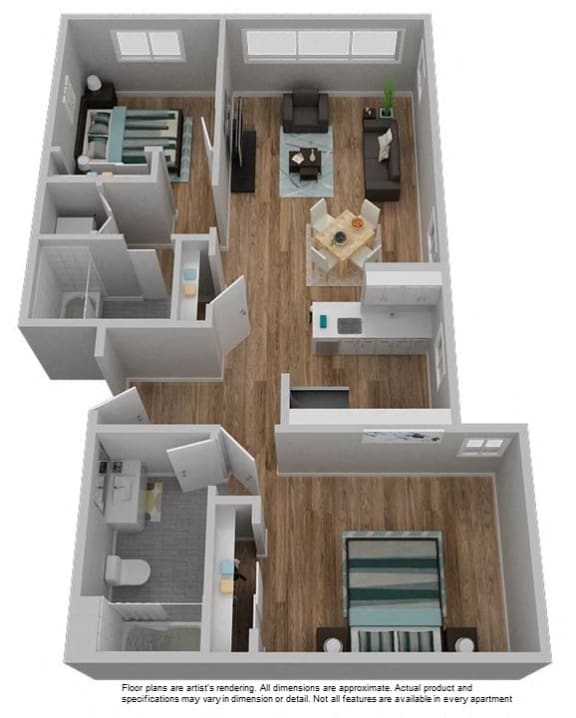 Two Bedroom Two Bathroom Waterbend|Two Bedroom Two Bathroom