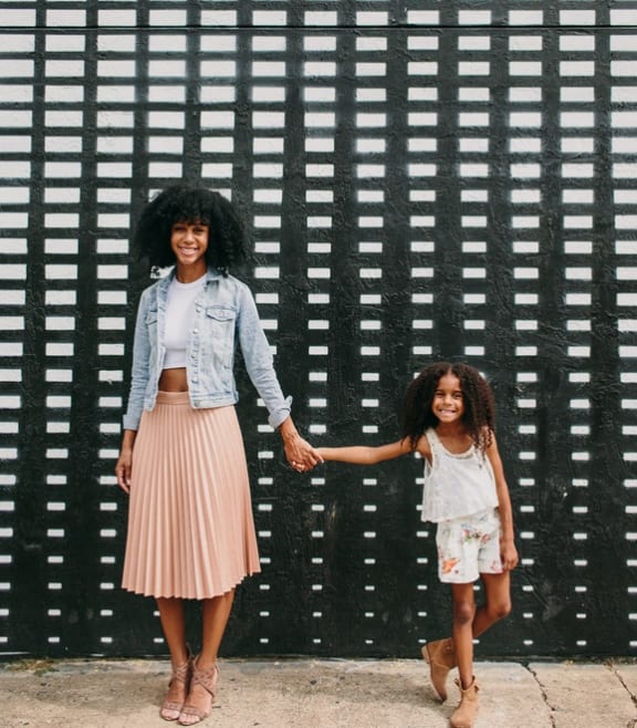 <other and daughter holding hands at Sono Central in Norwalk, CT, 06854