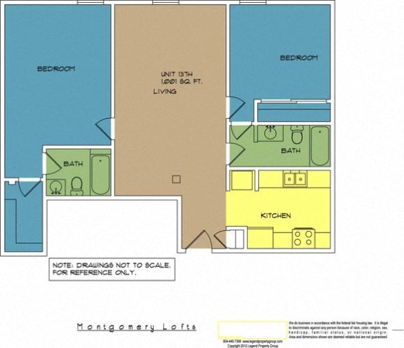 Floor Plan  Montgomery Lofts, Unit 137H