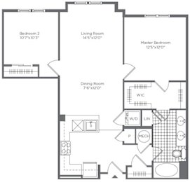 2BR 1BA