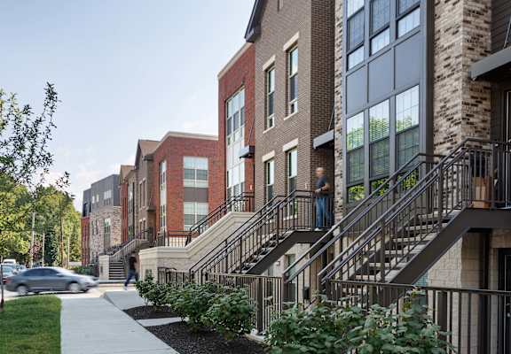 Exterior Porch at Adelphi Quarter, Columbus, OH, 43203