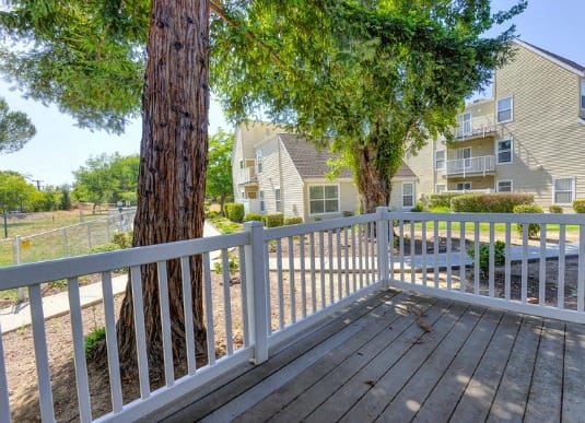 View from Private Patio at Vineyard Terrace Apartments, Napa