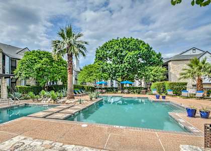 Swimming pool at Logans Mill, Austin, Texas.