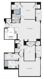 2 bedroom apartments with den in arlington va