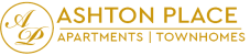the logo for the ashton place apartments downtown logo