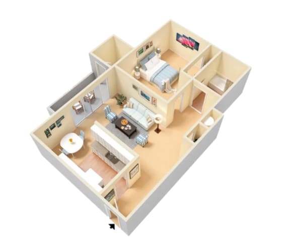 Wheeler Floor Plan at Clarion Crossing Apartments, PRG Real Estate Management, Raleigh, 27606