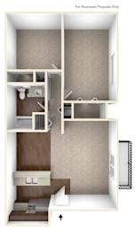 Floor Plan  2 Bed Terrace 3rd Floor Reno