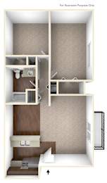 Floor Plan  2 Bed Terrace Garden Reno